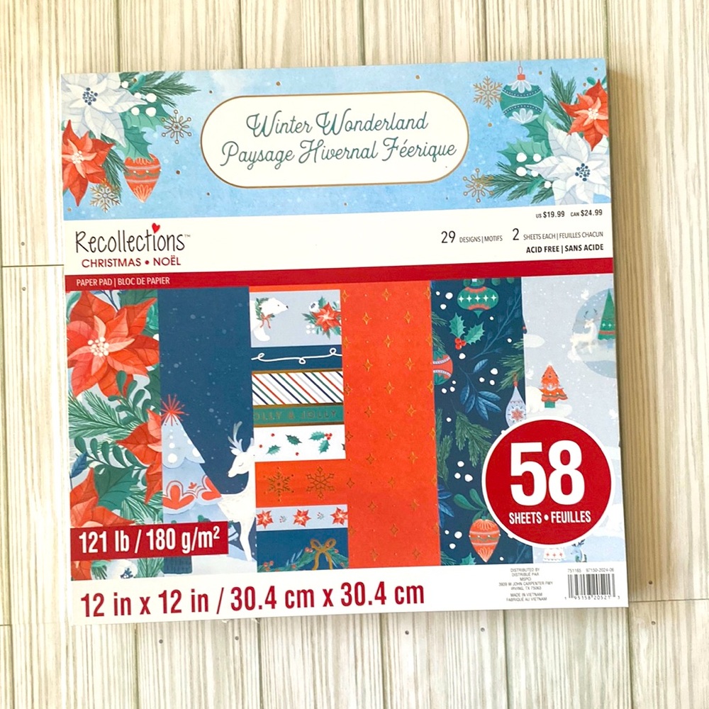 Recollections 12" x 12" Paper Pad "WINTER WONDERLAND"